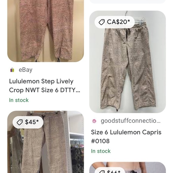 Lululemon 4 Step Lively Crop Yoga Athletic Capris Pant - Picture 13 of 13